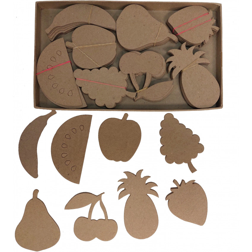 Kartónové výseky Ovocie na dekorovanie 80ks
