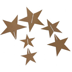 Moveo Kartónové výseky na dekorovanie Hviezda 3D 3 ks