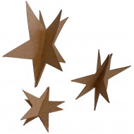 Kartónové výseky na dekorovanie Hviezda 3D 3ks
