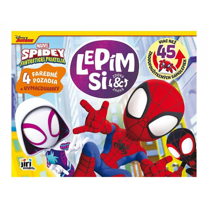 Lepím si znova 50 samolepiek + vymaľovanky - Spidey