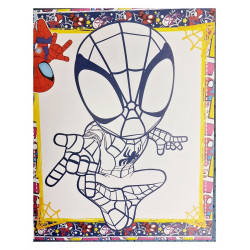 Lepím si znova 50 samolepiek + vymaľovanky - Spidey