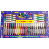  Glitrované lepidlá 31 ks