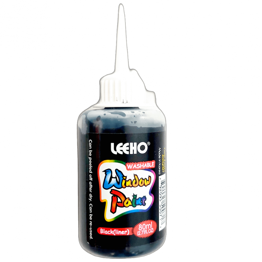 Farba na sklo - 80ml čierna-kontúra