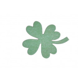 Drevená ozdoba 3cm 12ks štvorlístok