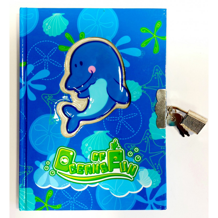 Diár so zámkom Oceán delfín