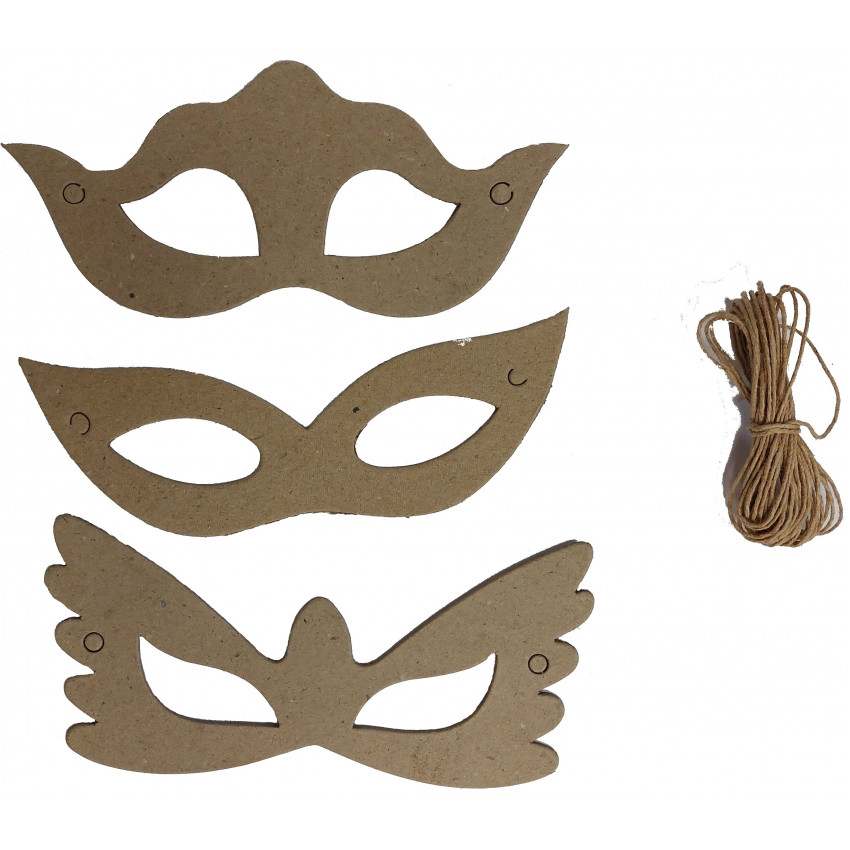 Kartónové výseky môžete použiť na výrobu svojich jedinečných masiek, na karneval, na oslavu, na párty... 