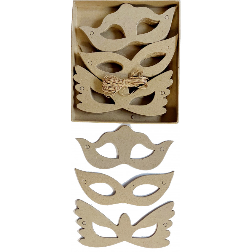 Kartónové výseky na dekorovanie masky 30ks