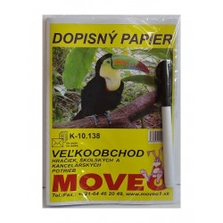 Dopisný papier + pero zdarma