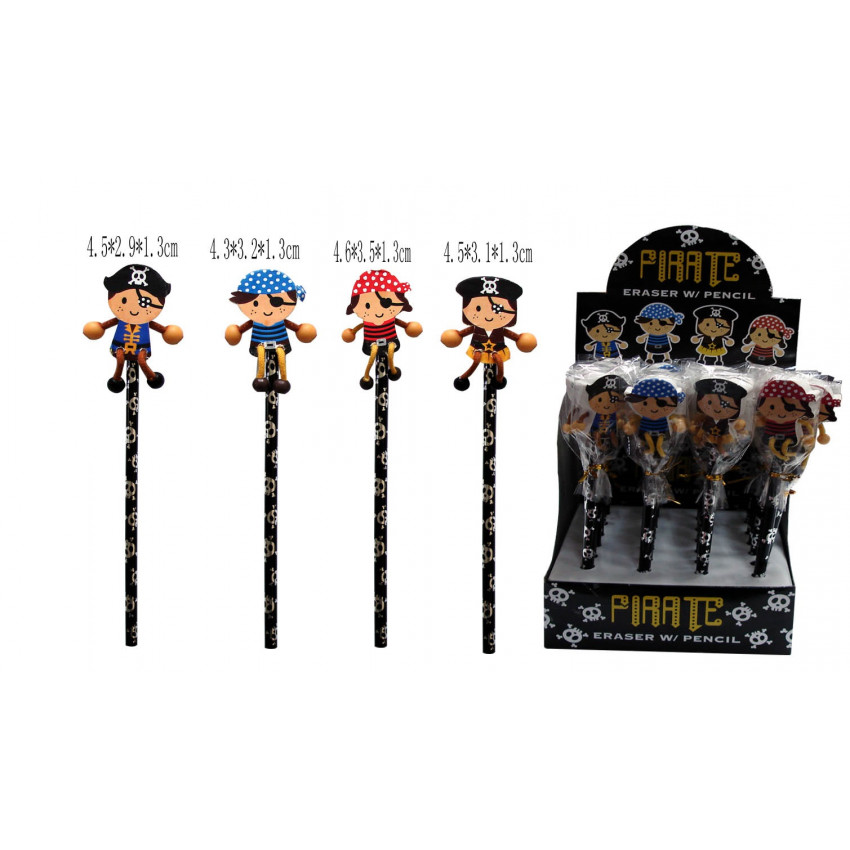 4x Ceruzka pirát s postavičkou