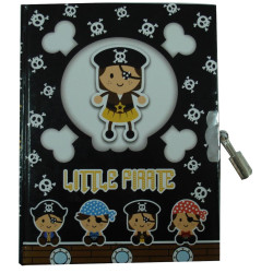 Diár so zámkom Pirát + ceruzka pirát ZDARMA