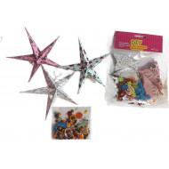 Hviezdičky s flitrami na dekorovanie 6+1