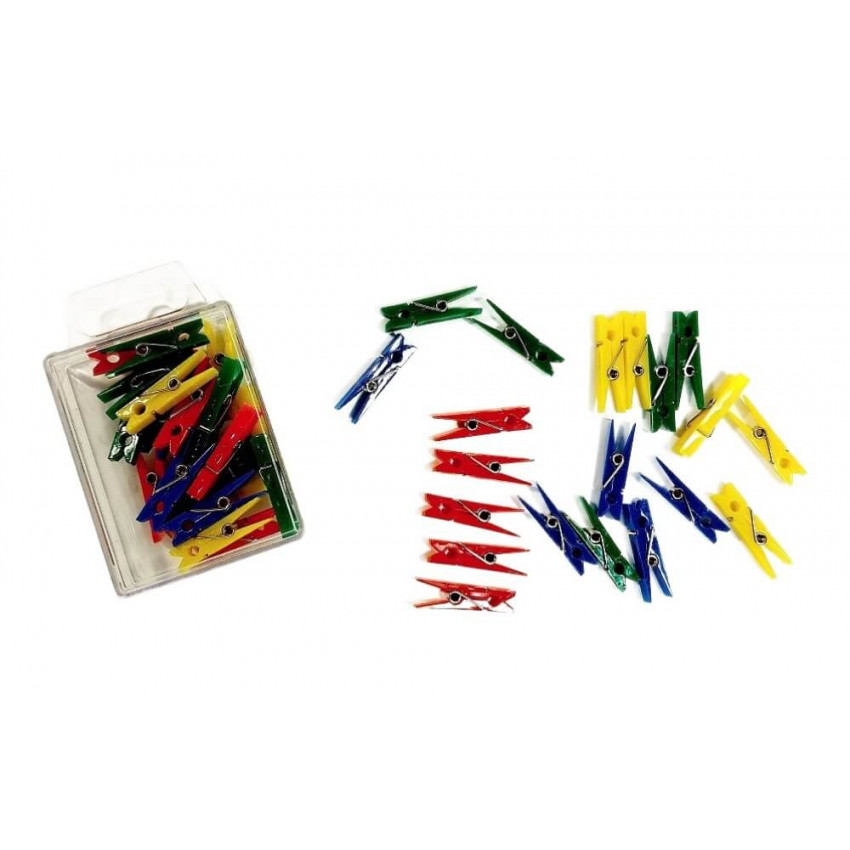 Plastové štipce farebné  20 ks
