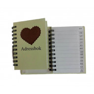 2x MOVEO Adresár - záznamová kniha A7 so špirálou