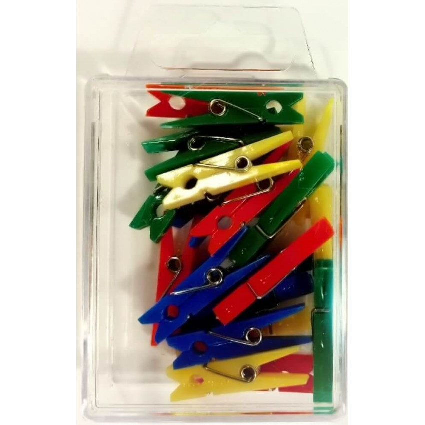 Plastové štipce farebné  20 ks