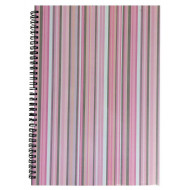 MOVEO Záznamová kniha A 4 špirála prúžok ružová
