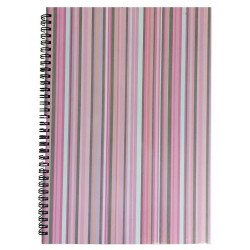 MOVEO Záznamová kniha A 4 špirála prúžok ružová