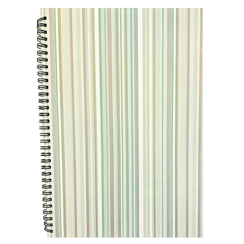 MOVEO Záznamová kniha A 4 špirála prúžok zelená