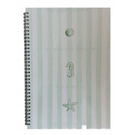 2x MOVEO Záznamová kniha A4 špirála more zelená