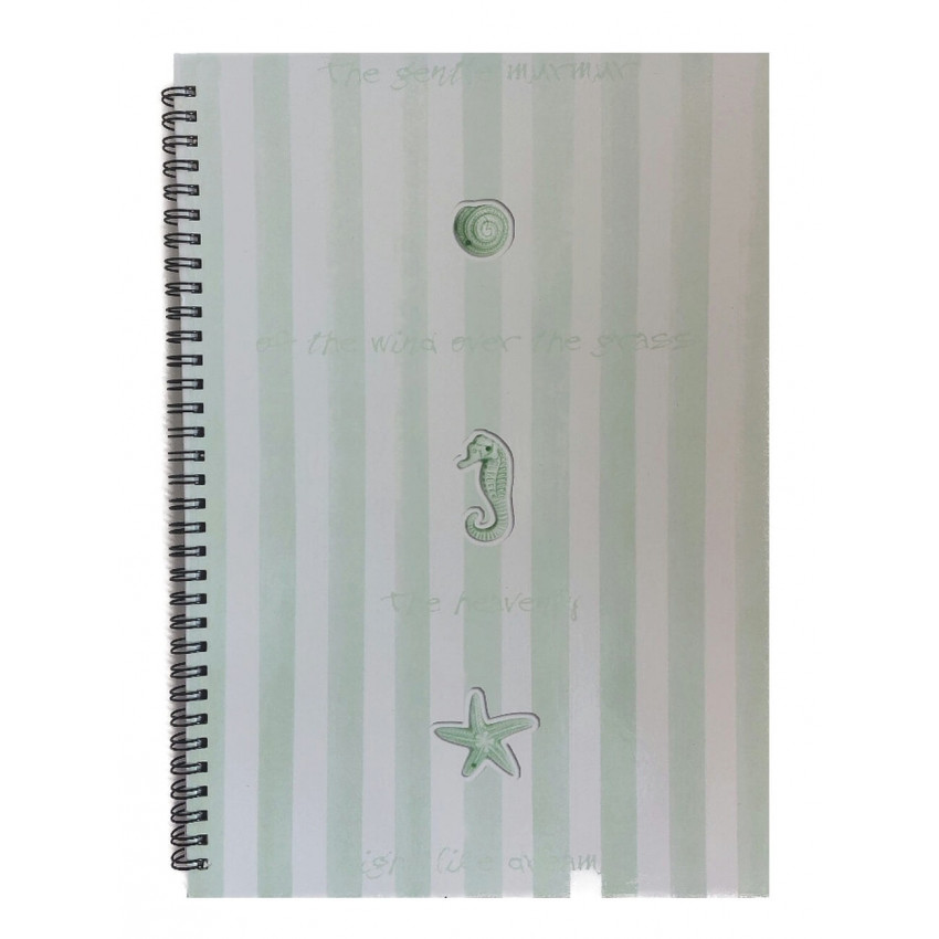 2x MOVEO Záznamová kniha A4 špirála more zelená