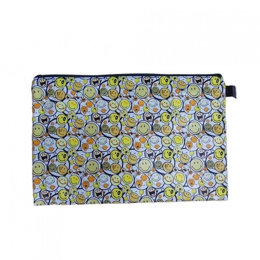 3x Púzdro-zips dokumenty B5 smajlík