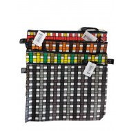 3x Púzdro-zips dokumenty B5 káro