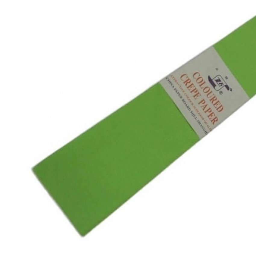 Krepový papier- hráškovo zelený-svetlý