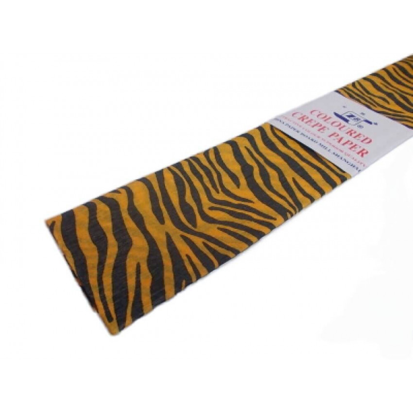 Krepový papier zebra-hnedá
