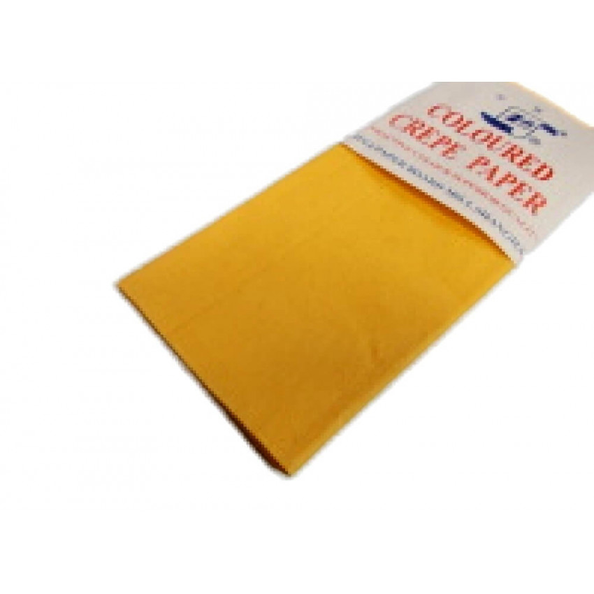 Krepový papier-tmavo žltý