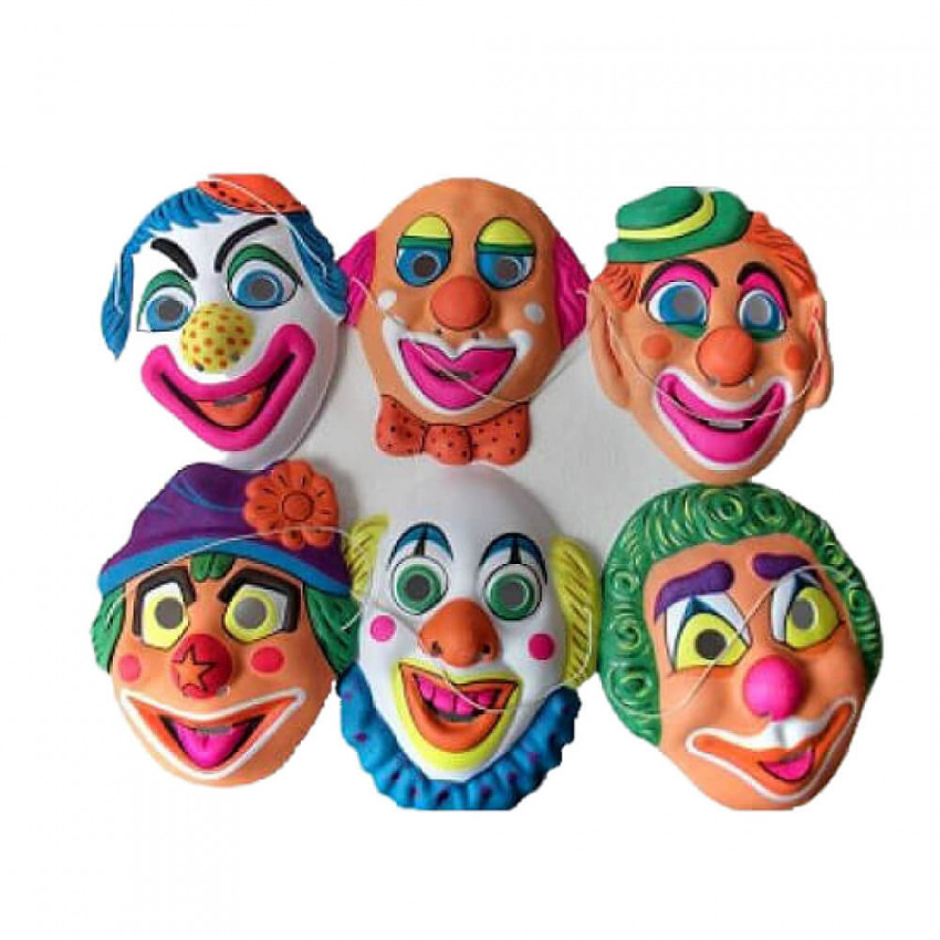 Karnevalová maska klaun  2ks