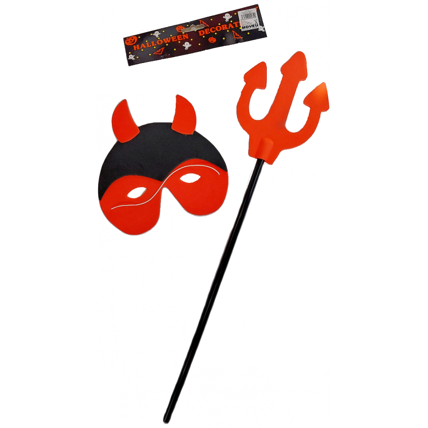 Čert, žezlo - karnevalová maska