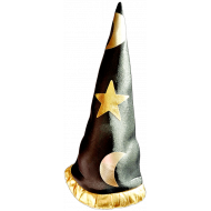 Klobúk mesiac čierno-zlatý