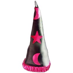 Klobúk mesiac čierno-ružový