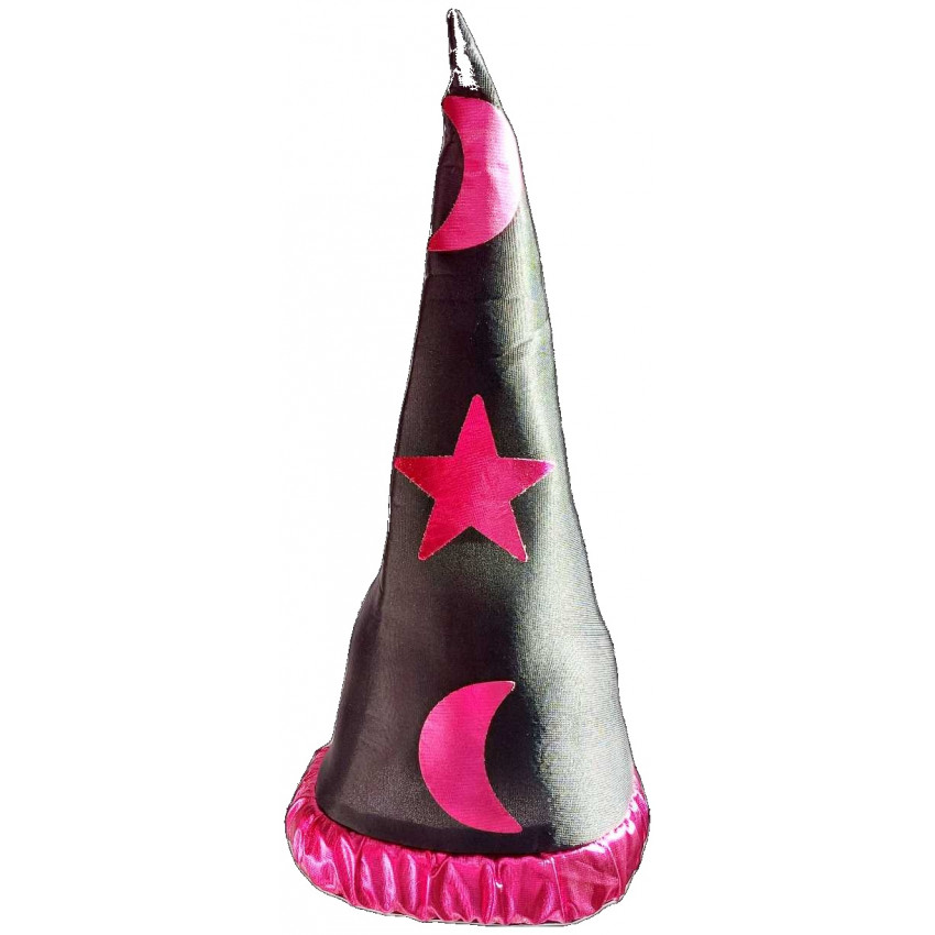 Klobúk mesiac čierno-ružový