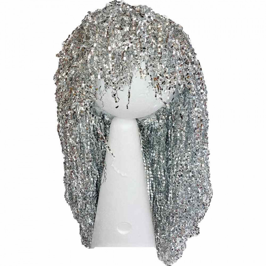 Parochňa dlhé vlasy stieborné