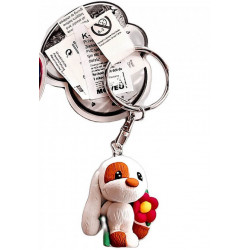 4ks Prívesok Mylo 2xovečka, 2x psík