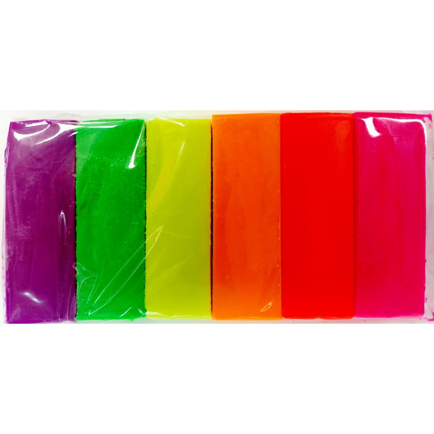 MOVEO Modelovacia hmota plávajúca-neónová 6 ks 300g