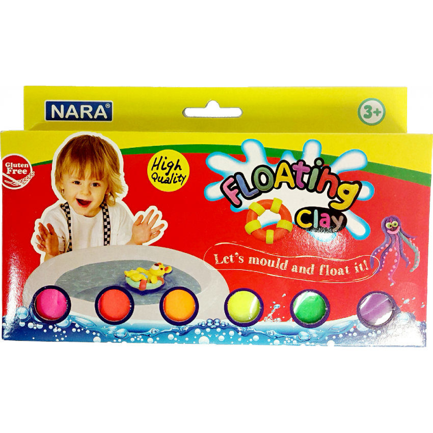 MOVEO Modelovacia hmota plávajúca-neónová 6 ks 300g