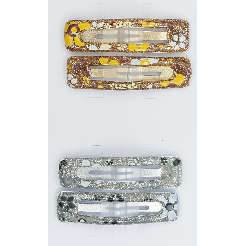 Pukačka do vlasov glitrovaná strieborná, zlatá 12 ks