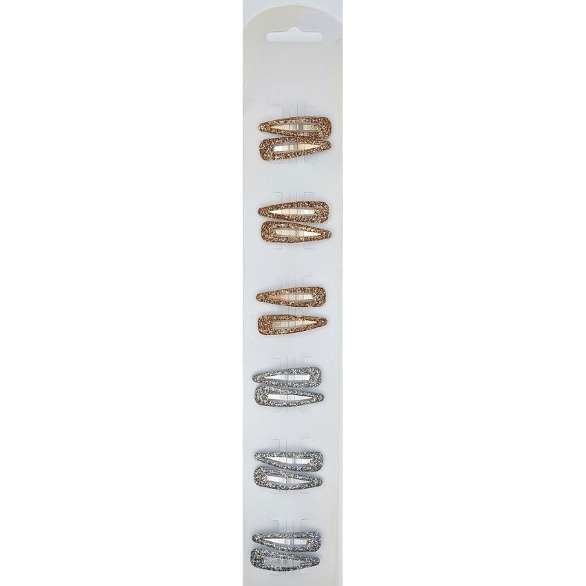 Pukačka do vlasov glitrovaná úzka 12 ks