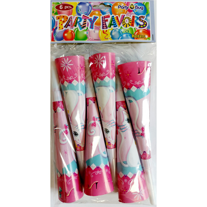 MOVEO Párty trúbky 3D 6 ks MAČKA