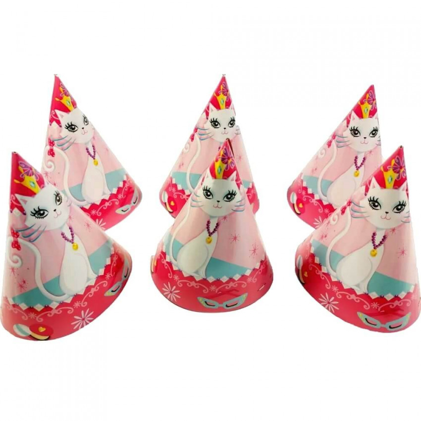 Párty sada klobúky  6 ks MAČKA