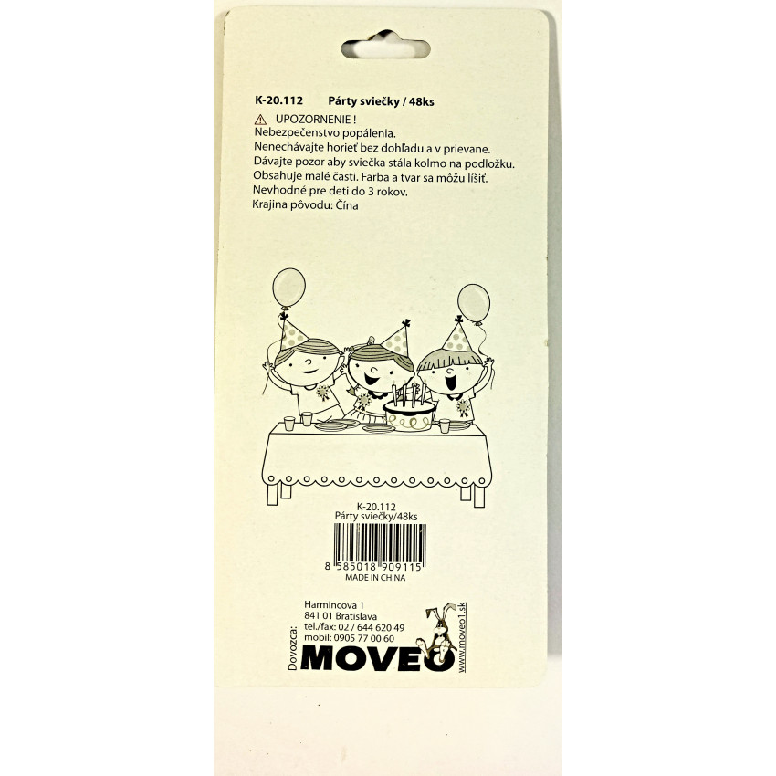 MOVEO Párty sviečky s podstavcami 24 ks zlaté