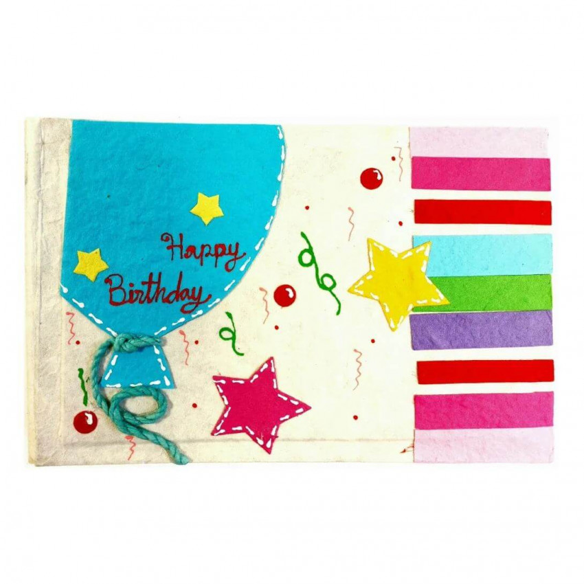 Fotoalbum z ručného papiera Happy Birthday