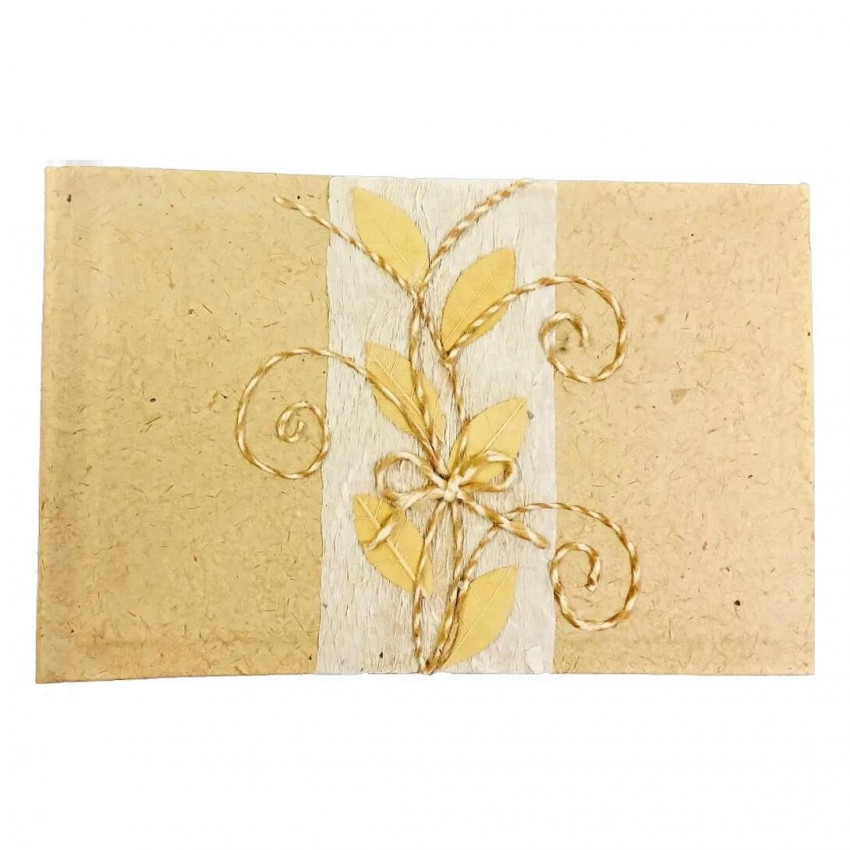 Fotoalbum z ručného papiera hnedý listy