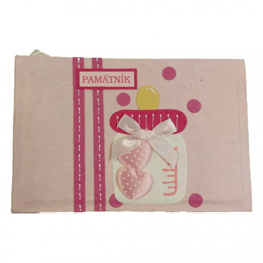 Fotoalbum z ručného papiera BABY Kojenecká fľaša