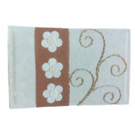 MOVEO Fotoalbum z ručného papiera hnedé kvetinky