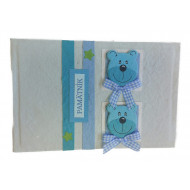 MOVEO Fotoalbum z ručného papiera medvedík modrý