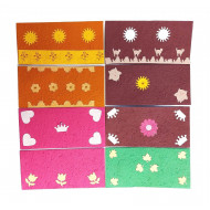 Podlhovastá obálka na peniaze z ručného papiera  3ks