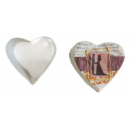 Krabička z ručného papiera  srdce NOVOMANŽELOM fotorám