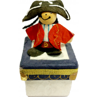 Krabička z ručného papiera  PIRÁT 10ks